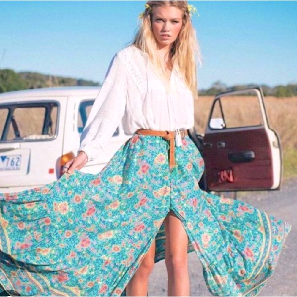 Spell Folk town maxi skirt
